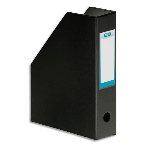 Porte-revues Elba - en PVC soud - 32 x 24 cm - dos de 7 cm - livr  plat - noir