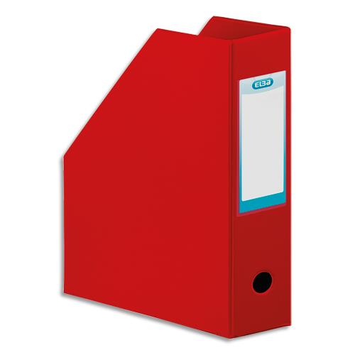 Porte-revues Elba - en PVC soud - 32 x 24 cm - dos de 10 cm - livr  plat - rouge