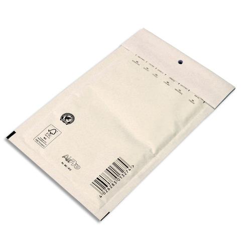 Pochettes  bulles d'air Airpro en Kraft blanc - fermeture auto-adhsive - 12 x 21,5 cm - bote de 200
