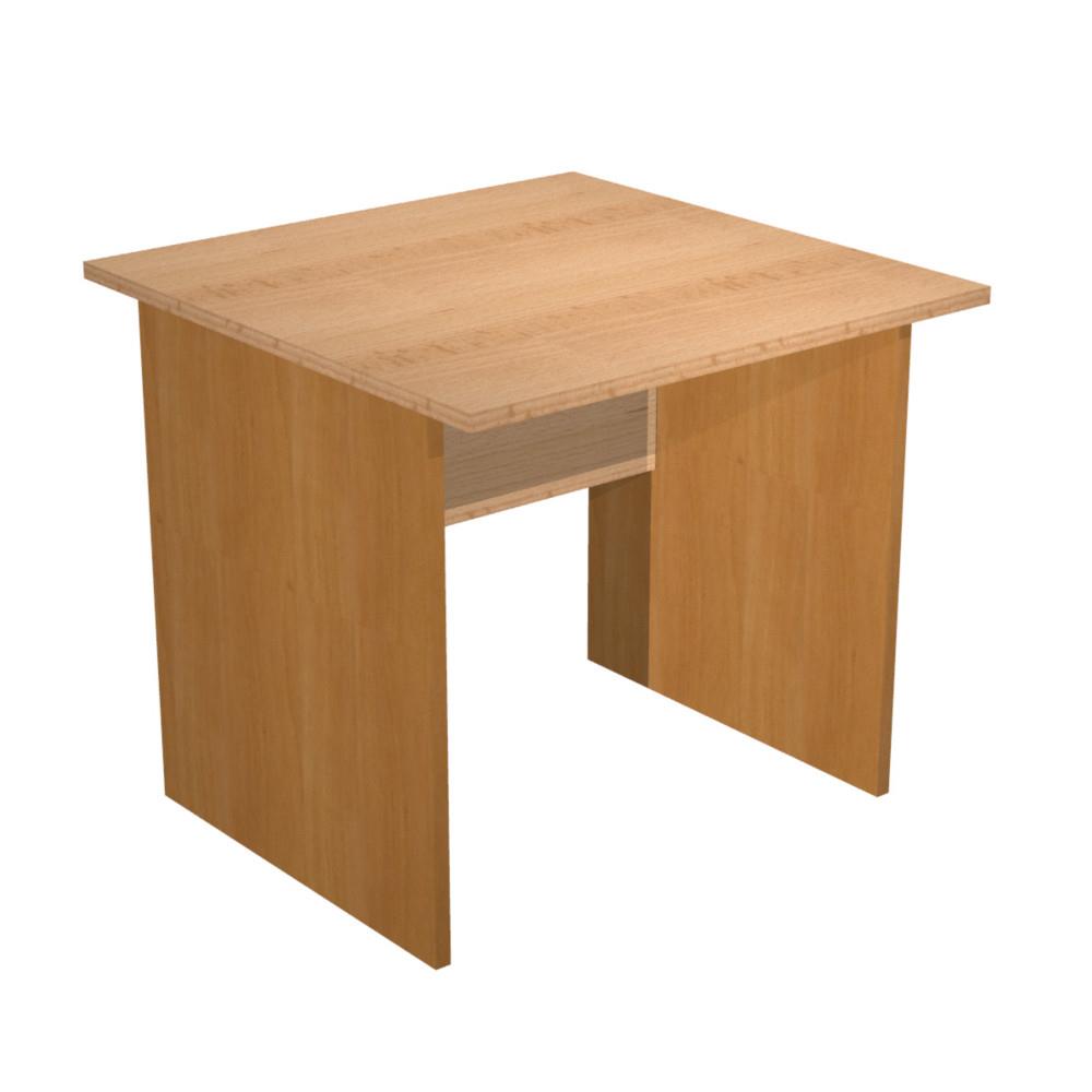 Bureau droit Pulse Bois - L80 x P80 cm - Plateau Htre - Pieds panneaux Aulne
