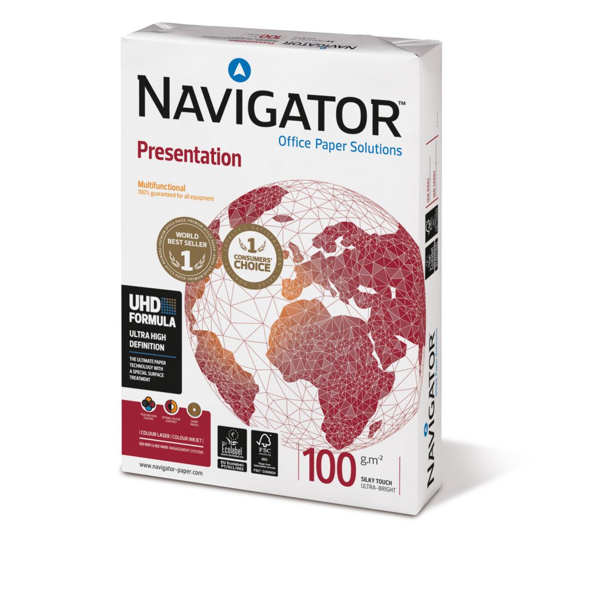 Papier Navigator Presentation - blanc - A4 - 100 g - ramette de 500 feuilles