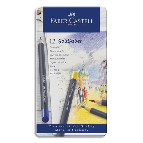 Crayons de couleur Faber Castel Goldfaber - coloris assortis - tui de 12