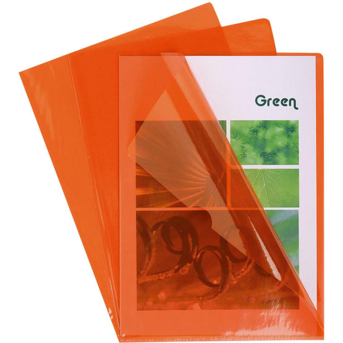 Bote de 100 pochettes coin Claircell - en PVC 14/100 me - coloris orange