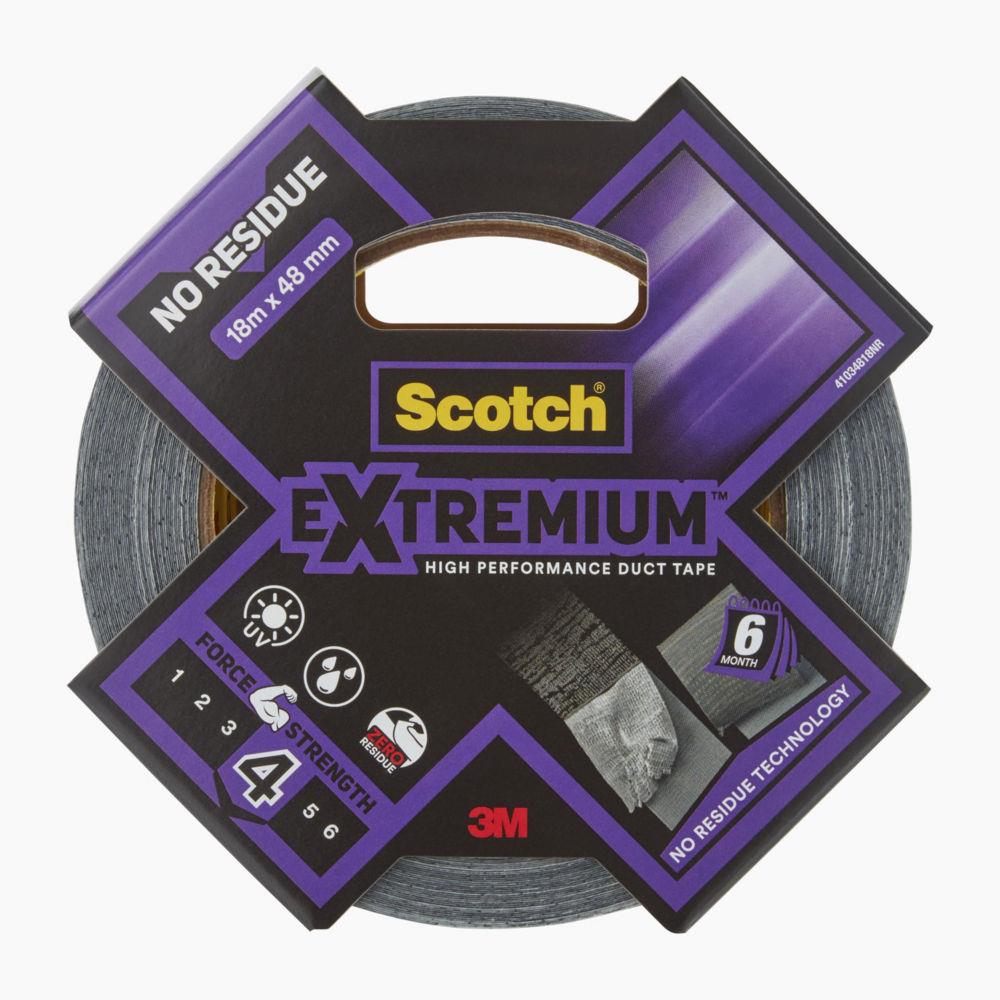 Ruban adhsif Scotch extremium no residue toil rouleau 48 mm x 18 m - Anthracite