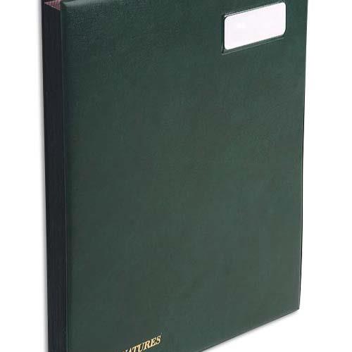 Parapheur 24 compartiments Claircell - vert - couverture en PVC expans�