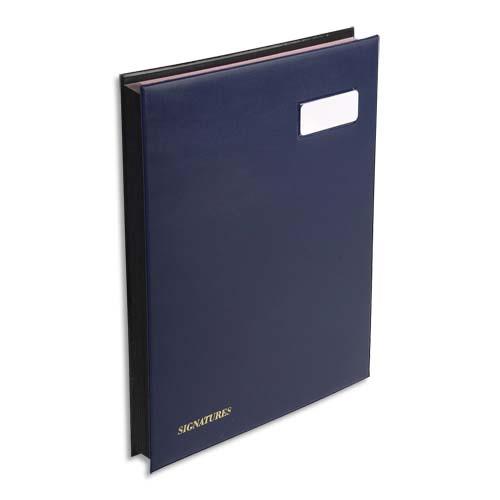 Parapheur 24 compartiments Claircell - bleu - couverture en PVC expans�
