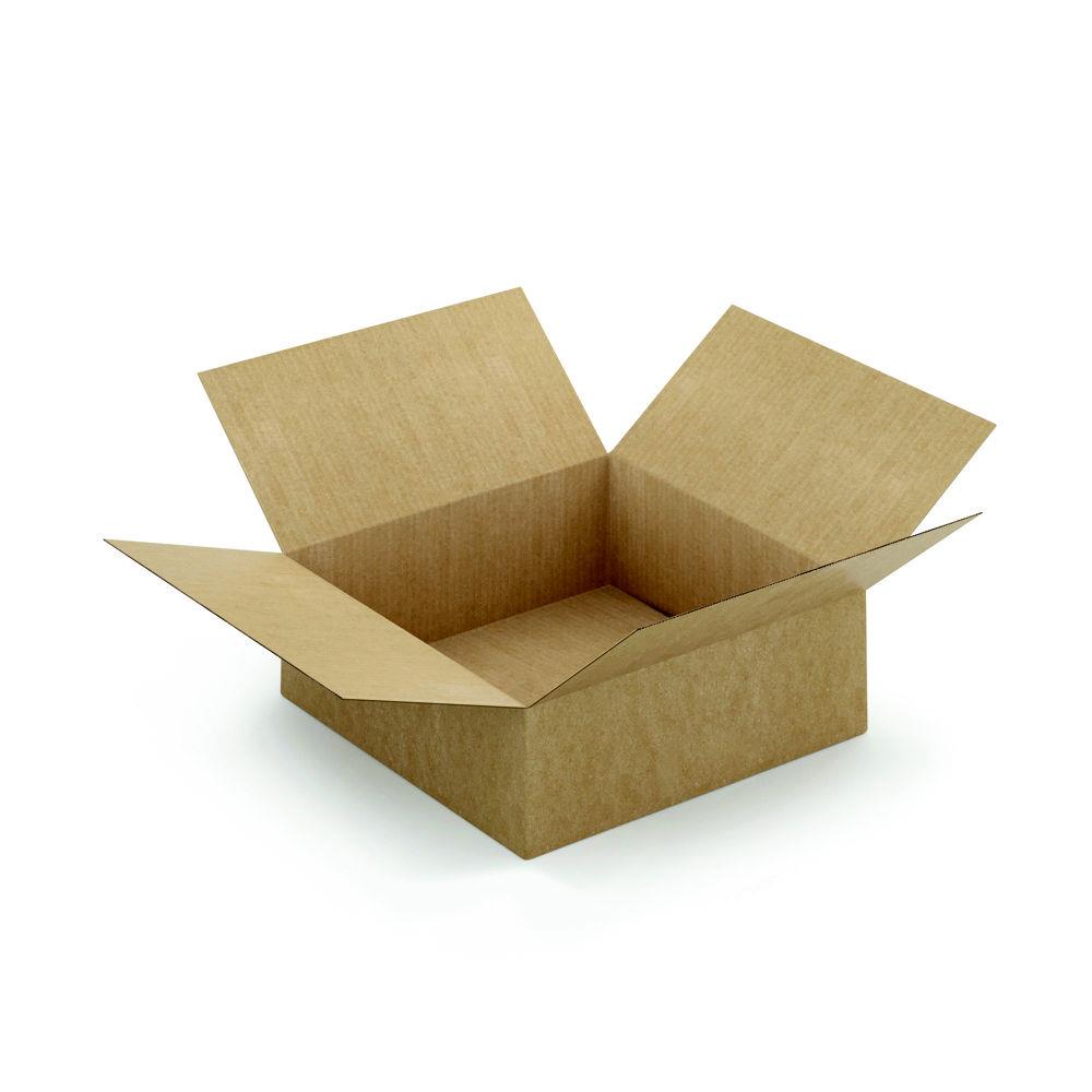 Caisse  montage instantan en carton simple cannelure brun - L.int. 40 x l.40 x h.15 cm - Lot de 10