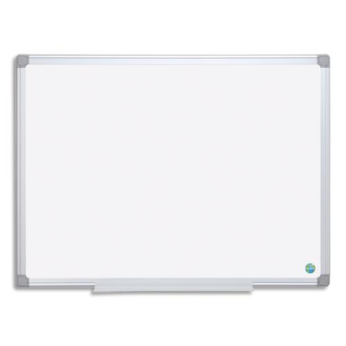 Tableau Blanc acier laqu Bi-Office Earth - cadre en aluminium - L150 x H100 cm