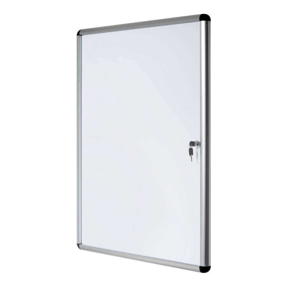 Vitrine d'intrieur Bi-Office Enclore porte-battante fond magntique - 4 feuilles A4 - dimensions L50 x H67,4 x P3,5 cm