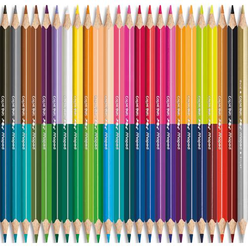 Crayons de couleur Maped Duo Color'Peps - pochette de 24