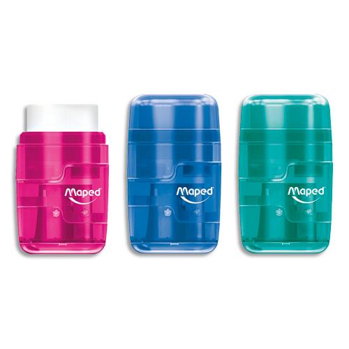 Gomme Et Taille-Crayon Maped Connect Colour Duo - Couleurs Assorties