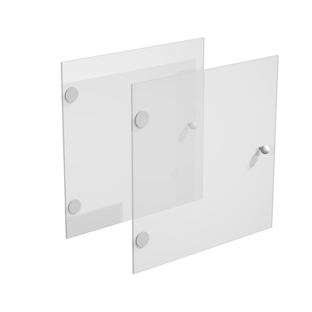 Portes vitr�es multicases en verre d�poli - lot de 2