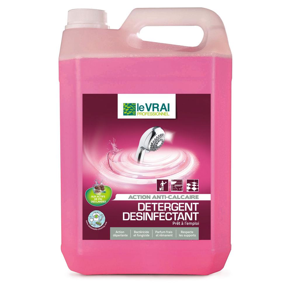 Dtergent dsinfectant sanitaire Le Vrai - Parfum fleural - 5 L