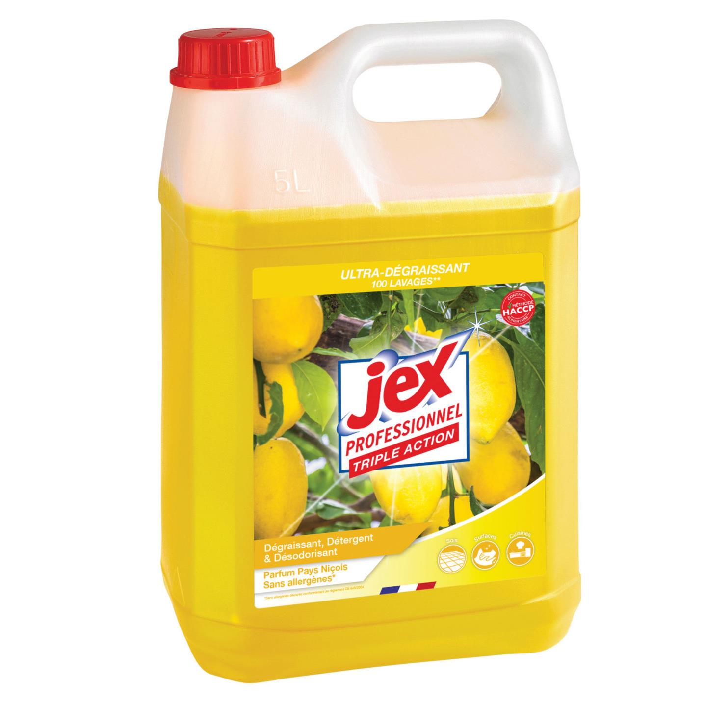 Nettoyant multi-usages super degraissant Jex - parfum pays niois - bidon de 5L