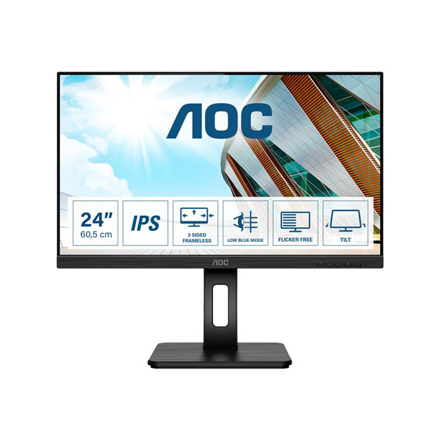 Aoc p2 24p2q led display 60,5 cm (23.8") 1920 x 1080 pixels full hd noir