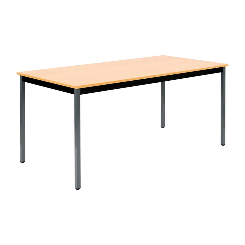 Table polyvalente rectangle - L 160 x P 80 cm - plateau h�tre - pieds gris