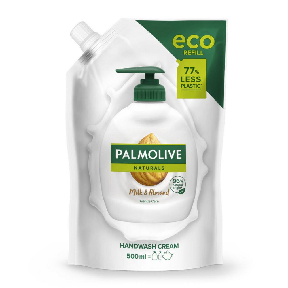 Recharge crme lavante Palmolive pour les mains au lait d'amande - Berlingot de 500 ml