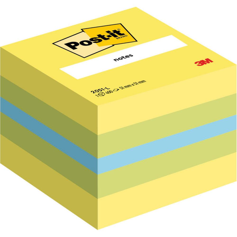 Cube Post- it  - 400 feuilles - 51 x 51 mm - jaune citron