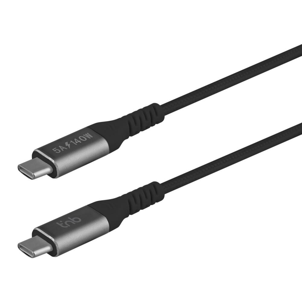 C�ble de charge TNB USB-C/USB-C pour PC/MAC - Haute puissance 140W / 5A - Longueur 2 m - Noir