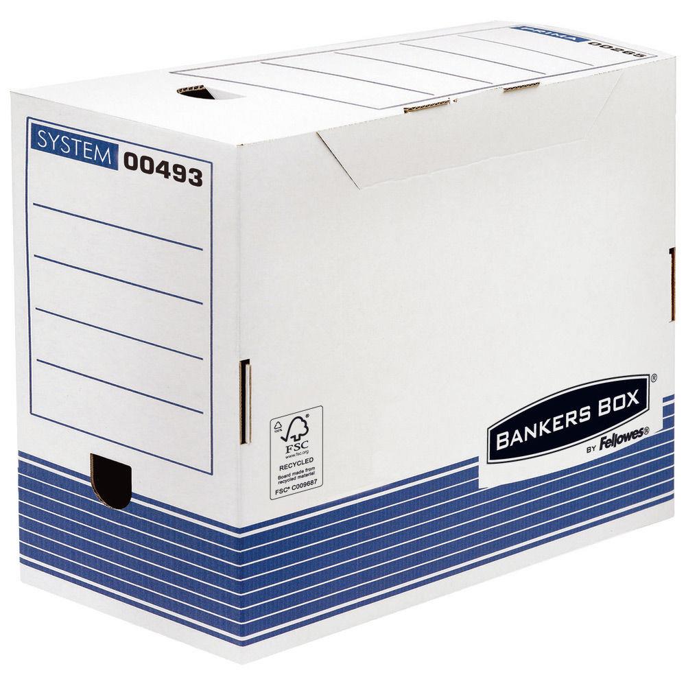 Bote  archives en carton recycl Fellowes System - dos 20 cm - montage automatique
