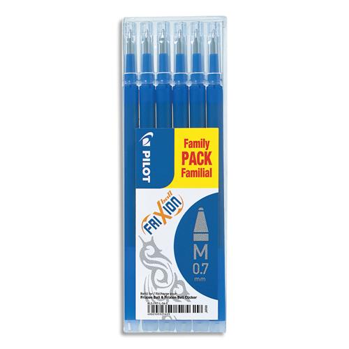Recharge Pilot FriXion - pointe moyenne - set de 6 - noir
