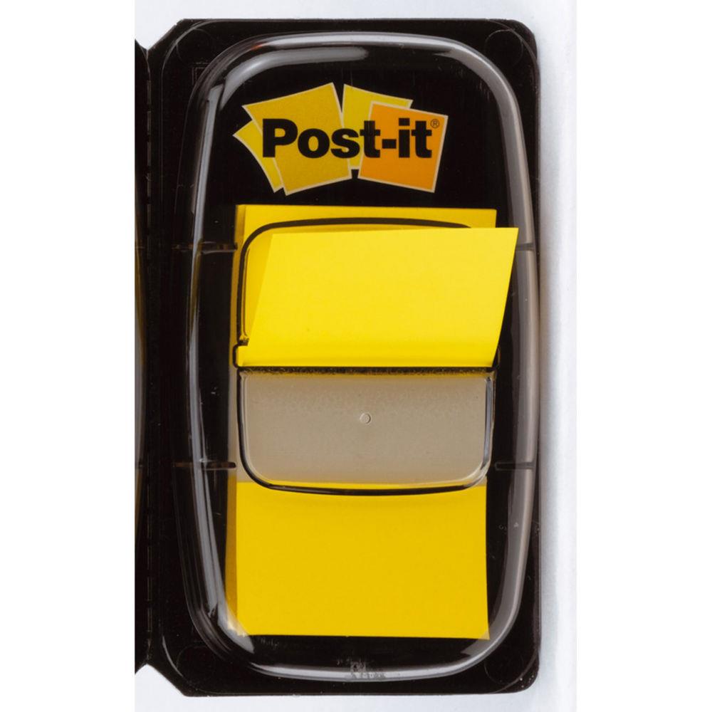 Carte de 50 Index Post-it repositionnables - 2.5 x 4,4 cm - jaune