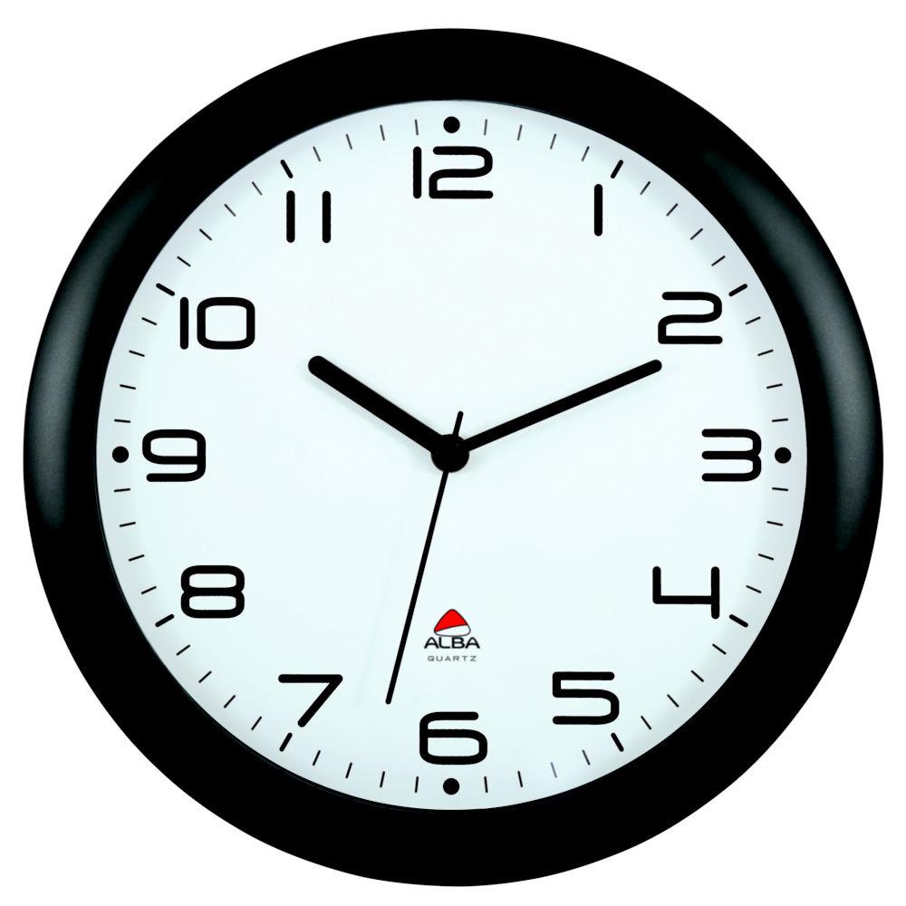 Horloge murale Alba Hornew  quartz - Diamtre 30 cm - Noir