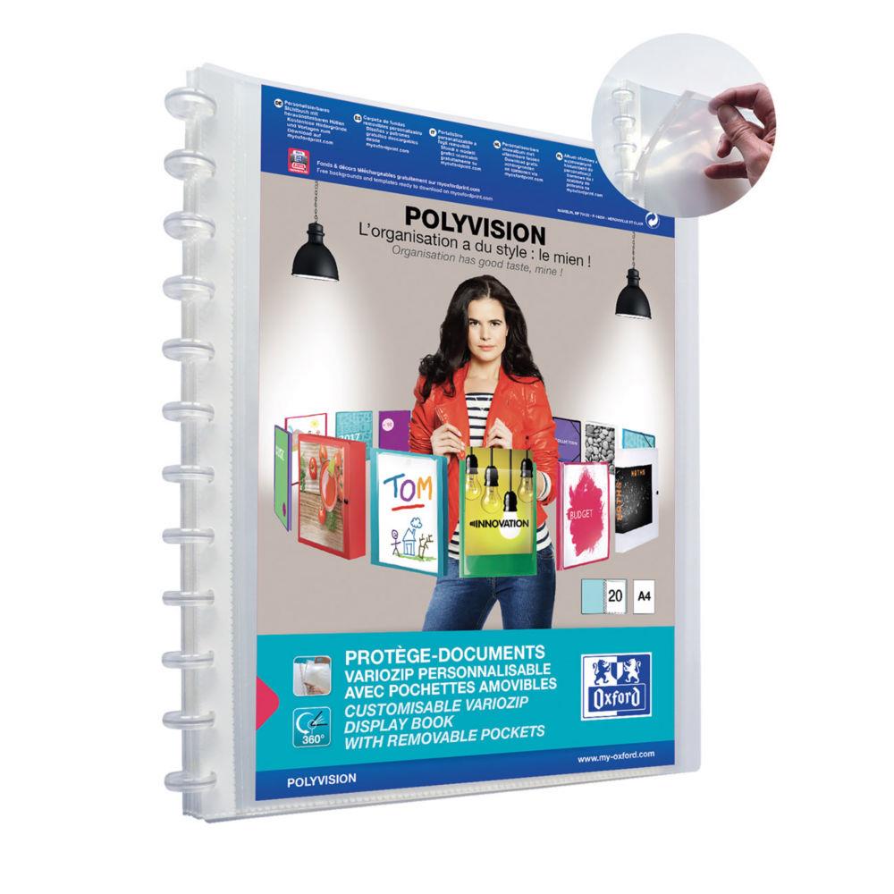 Protge-documents en polypropylne Elba  pochettes amovibles Vario Zip - 40 vues - incolore