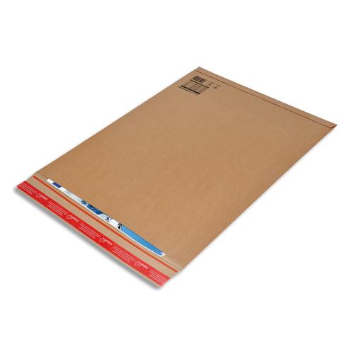 Pochette d'expdition rigide Colompac - carton - B2 L53 x H72 cm - paisseur remplissage 5 cm - brun