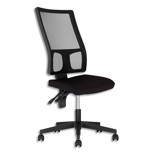 Sige Nowy Styl Twiteur - dossier rsille et assise tissu - contact permanent - sans accoudoirs- pitement noir - dossier et assise noirs