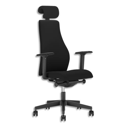 Fauteuil Nowy Styl Viden - contact synchrone - avec accoudoirs rglables 3D - appui-tte noir