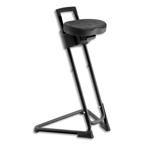 Sige technique assis-debout - polyurthane - rotation assise et en assiette - poigne de prhension - noir