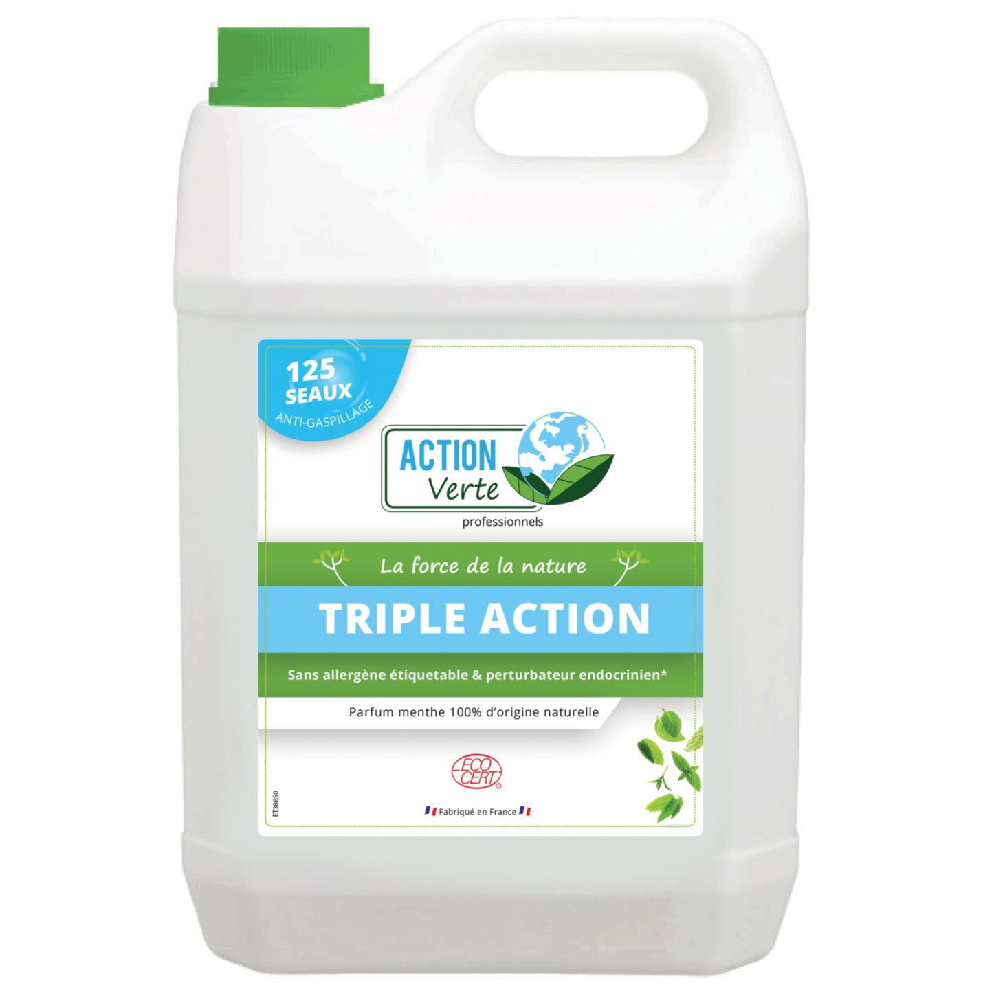 Nettoyant cologique Sols concentr - parfum menthe - bidon de 5L