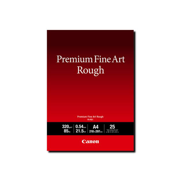 Canon papier a4 beaux-arts textur premium fa-rg1, 25 feuilles