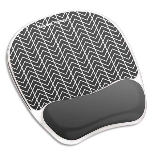 Tapis de souris repose poignet Fellowes - gel - chevrons
