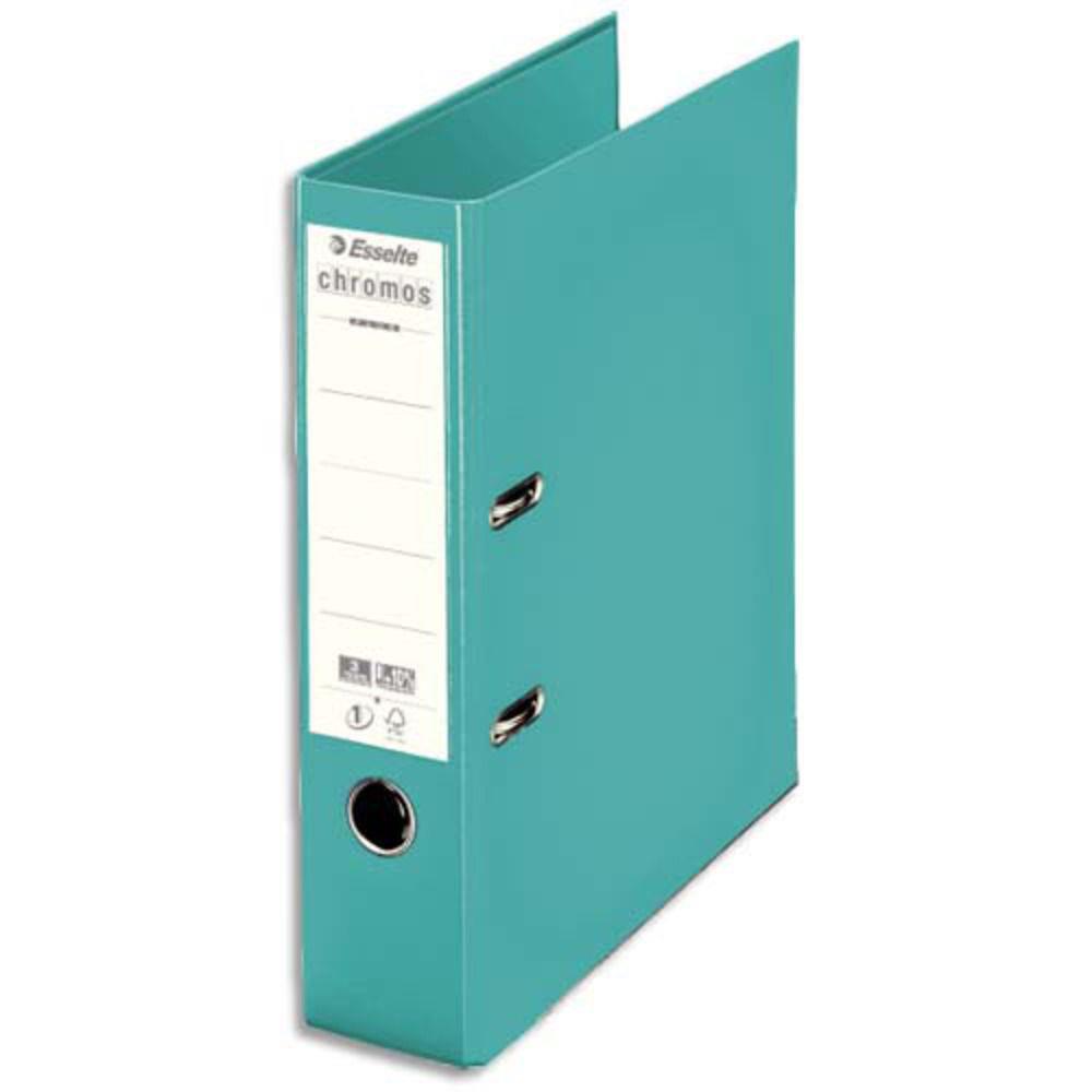Classeur  levier Chromos Plus Esselte - dos de 8 cm - polypropylne - vert menthe