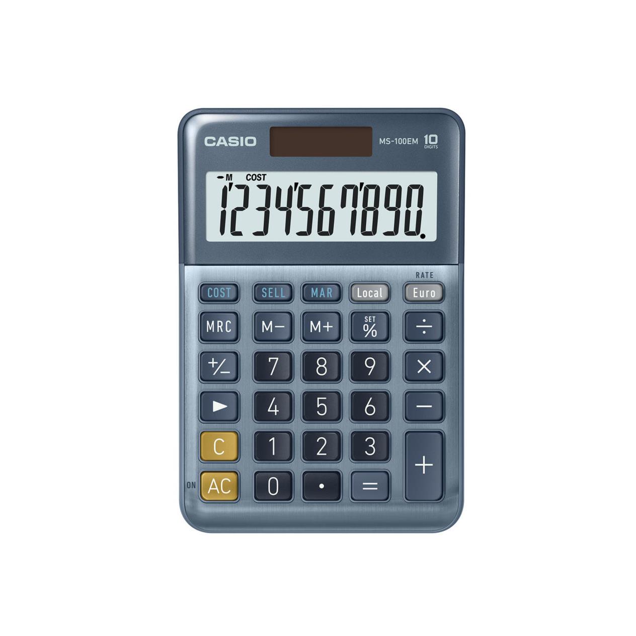 Calculatrice de bureau solaire Casio MS-100EM - 10 chiffres