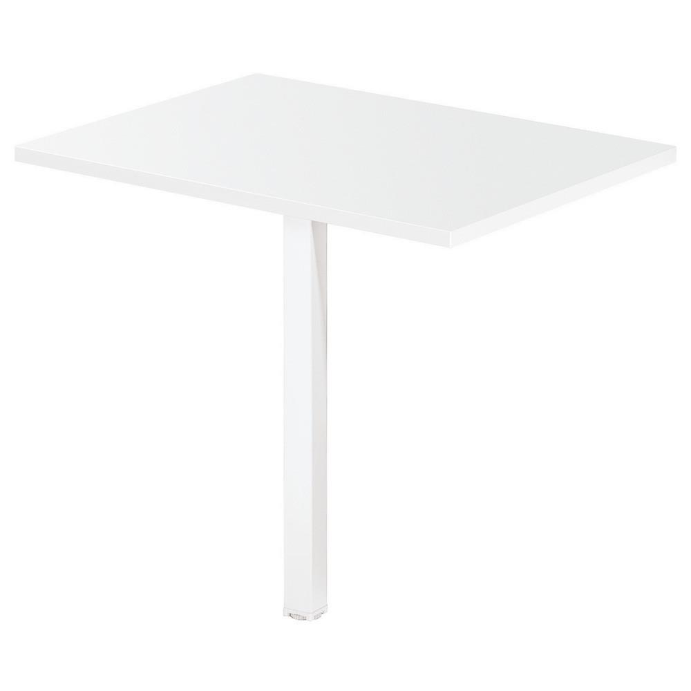 Extension rectangle Tempo - L 80 x 60 cm blanc - pied tube carr� blanc