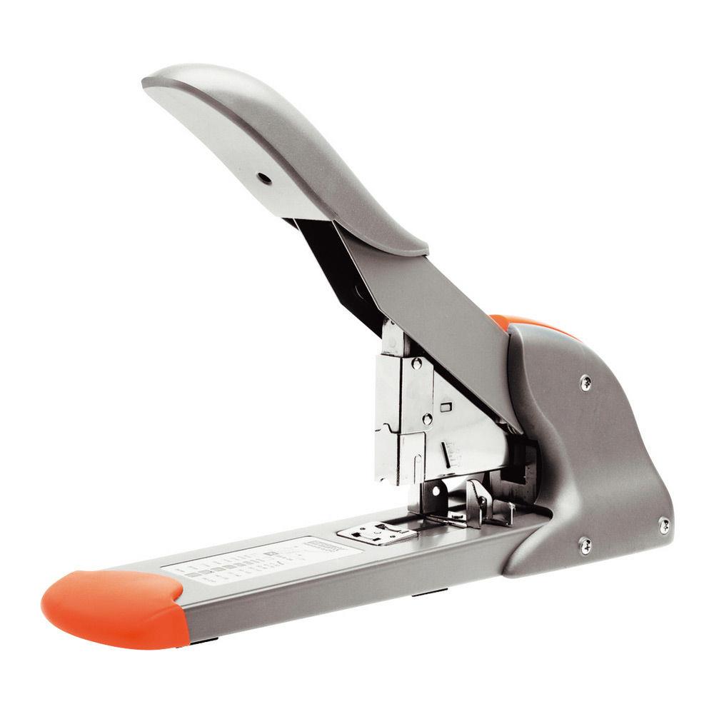 Agrafeuse manuelle trs hautes performances Rapid Fashion HD210 - 210 feuilles - compatible avec les agrafeuses 9/8-24 et 23/8-24 - argent/orange
