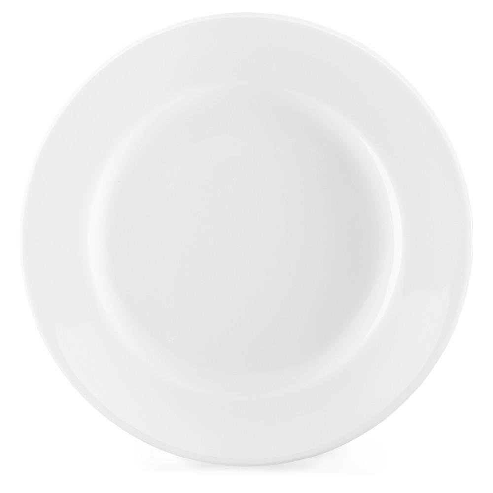 Assiette plate en porcelaine diamtre 20 cm - Blanc - Lot de 12