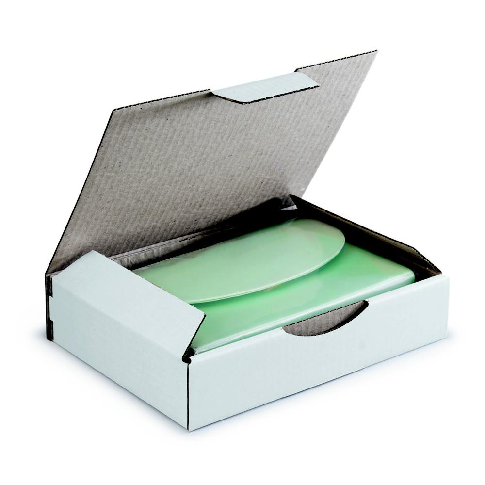 Bote d'expdition blanche RAJA en carton simple cannelure - L.int. 24 x l.17 x H.5 cm - Lot de 50