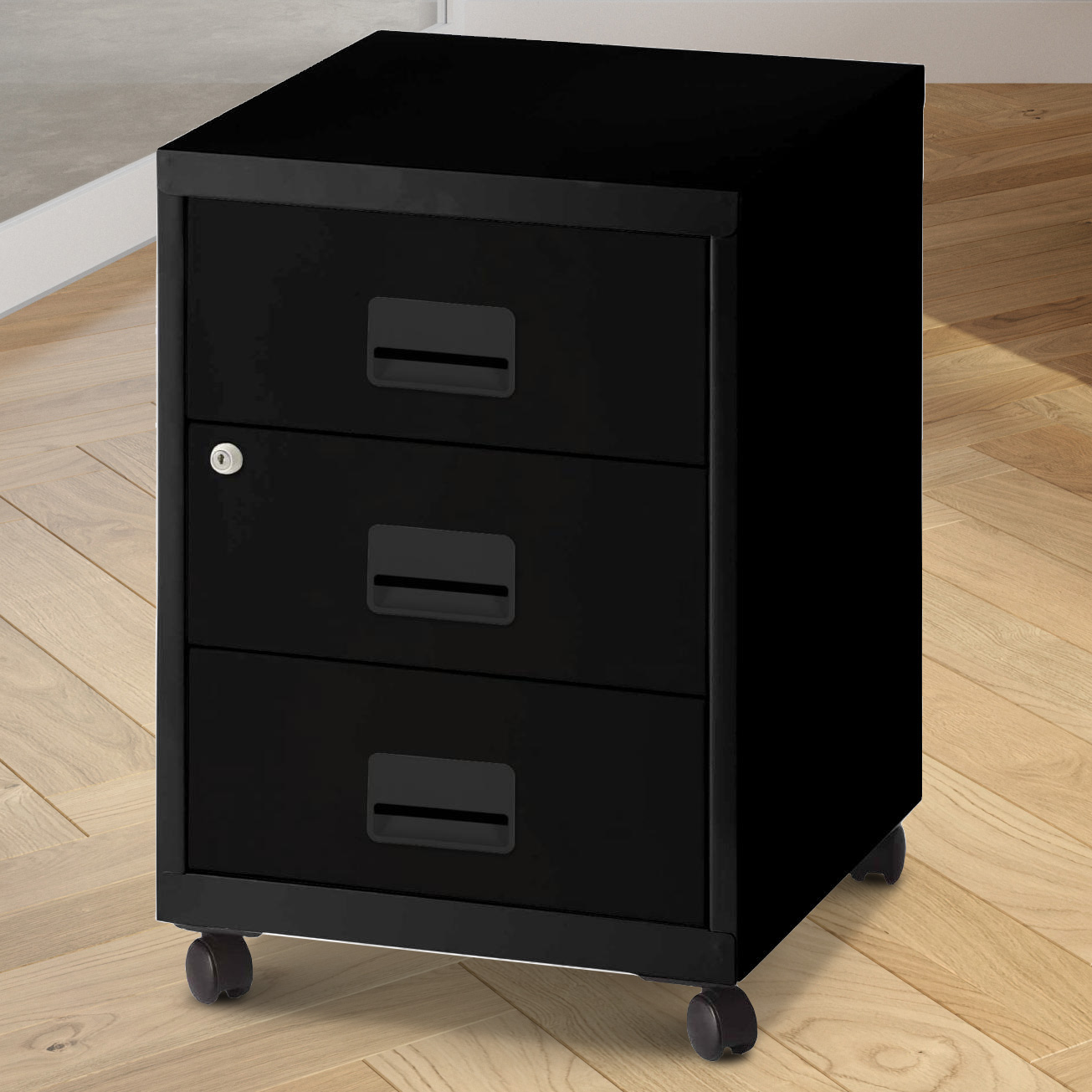 Caisson mobile Primo Iso - 3 tiroirs - noir