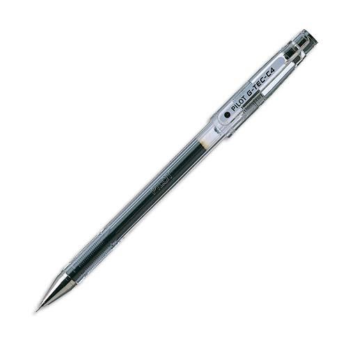 Stylo  bille Pilot G-TEC-C4 - pointe hi-tech extra-fine - encre gel noire - corps plastique avec capuchon