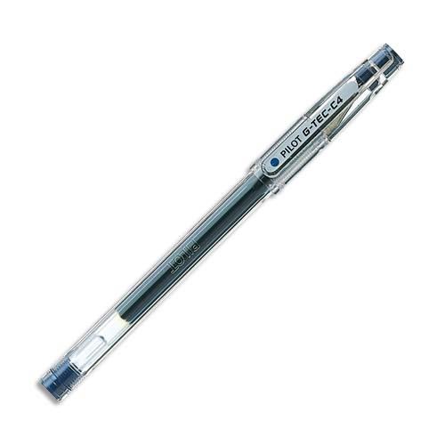 Stylo  bille Pilot G-TEC-C4 - pointe hi-tech extra-fine - encre gel bleue - corps plastique avec capuchon