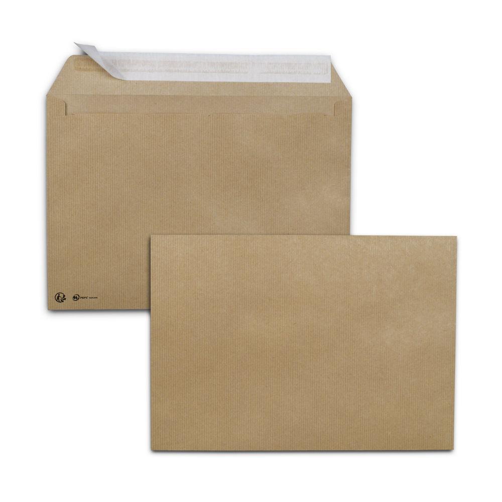 Enveloppe Raja pour catalogue - format international C4 229 x 324 mm - sans fentre 90 g/m - fermeture autocollante avec bande protectrice - marron