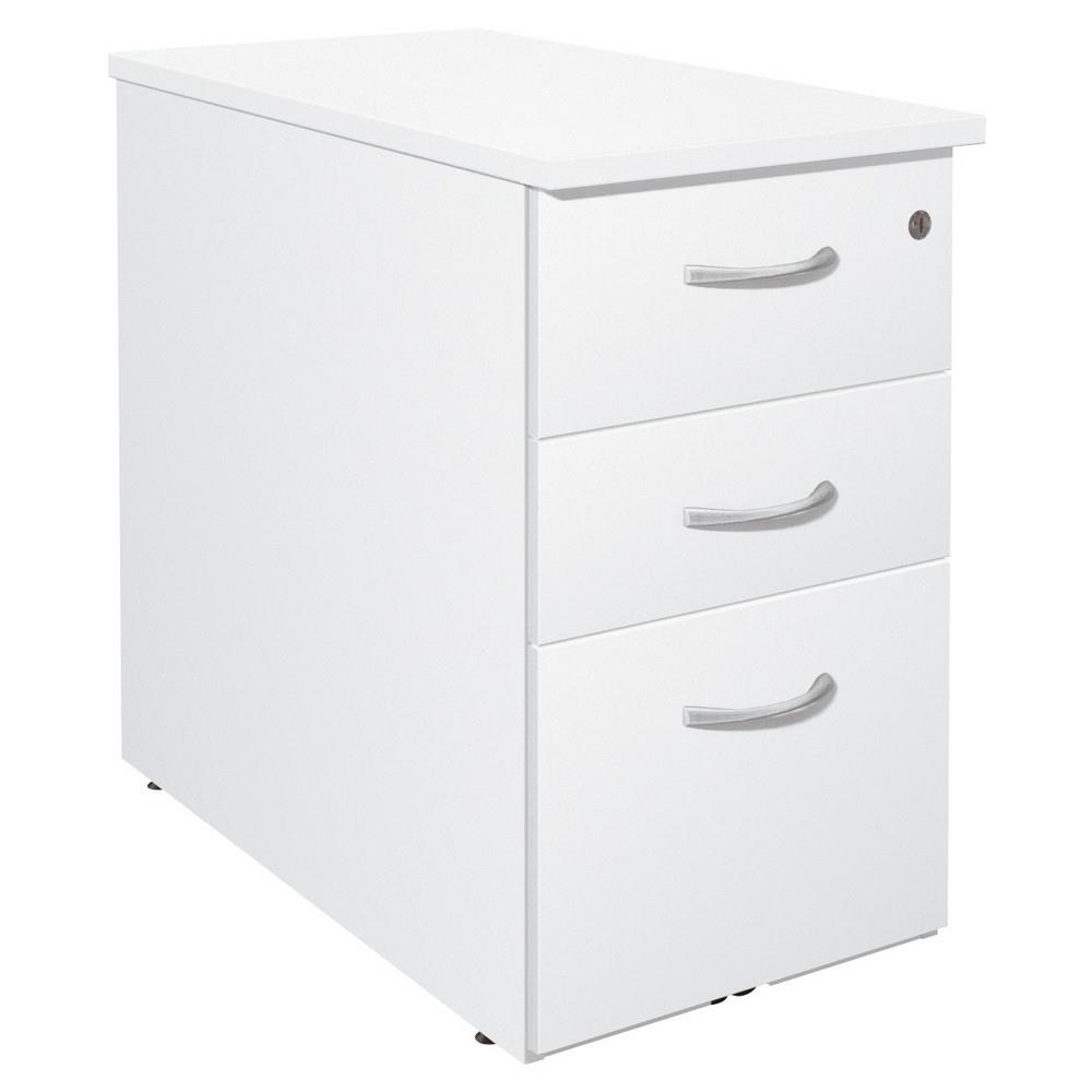 Caisson mlamin - NF Environnement - hauteur bureau blanc - H72 x L 42 x P 80 cm