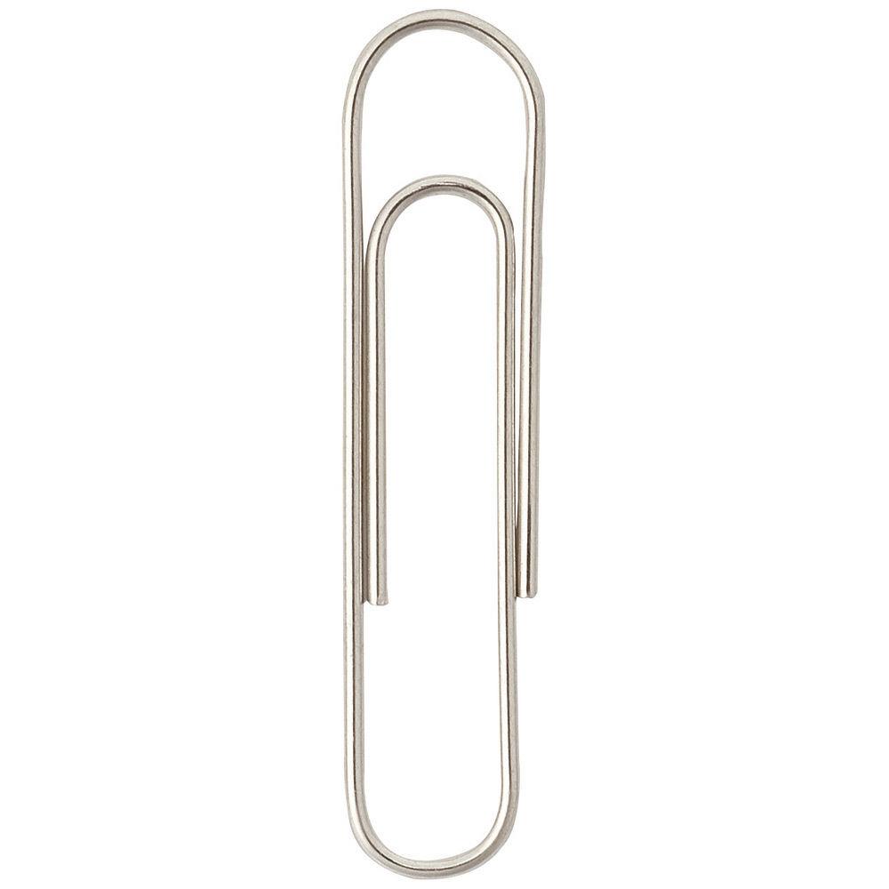 Trombones acier nickel 25 mm bout rond - bote de 100 - paquet 100 units