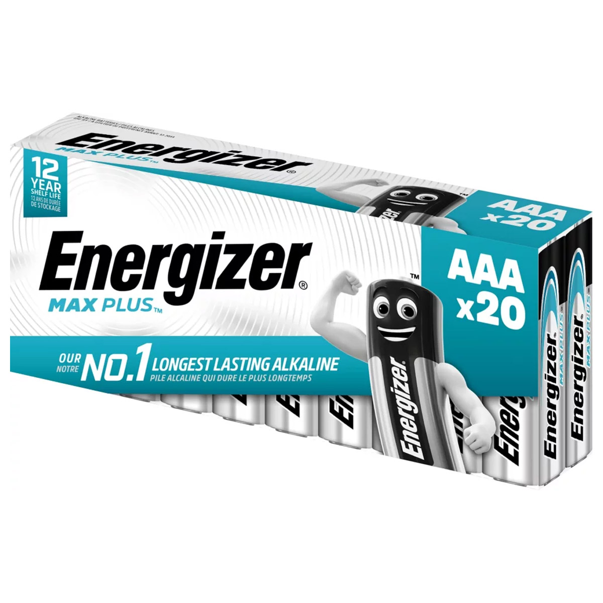 Piles Energizer Max Plus - AAA - blister de 20 piles