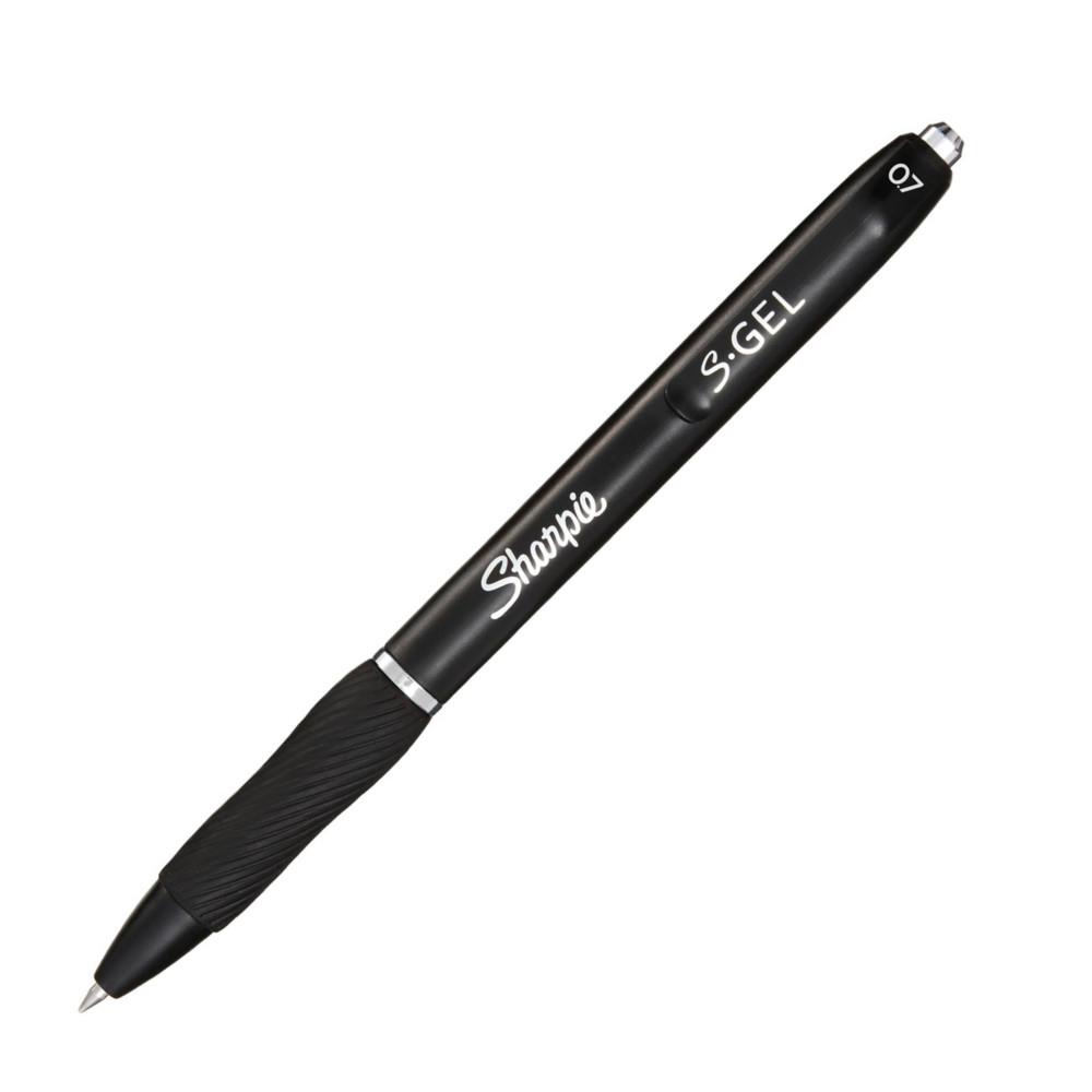 Stylo S-Gel rtractable Sharpie - pointe moyenne 0,7 mm - Noir