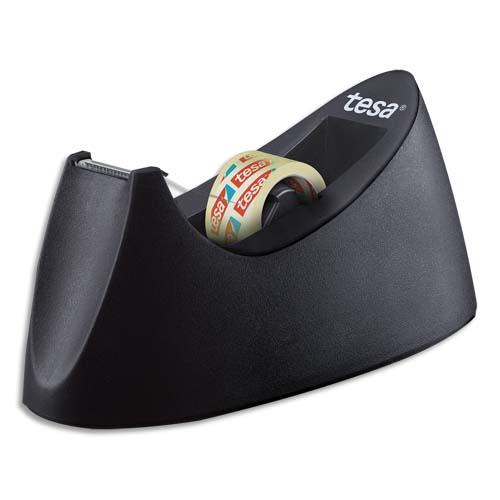Dvidoir Tesa Curve - lest + 1 rouleau Tesafilm - 19 mm x 10 m - transparent noir